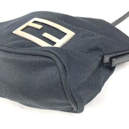 Fendi Shoulder Bag FF Logo Jersey Black — view 6