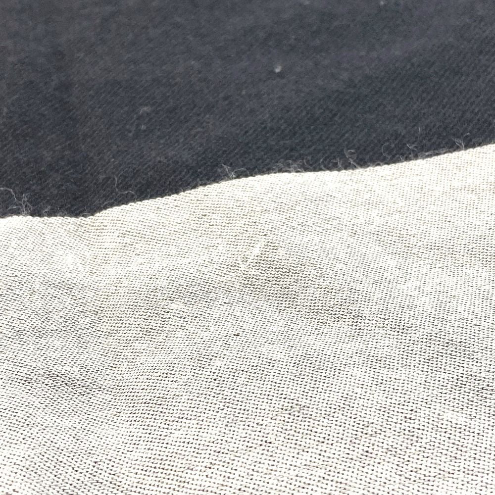 Chanel Shawl Logo Fringe Cashmere Black Scarf — view 5