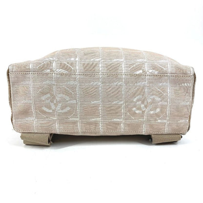 Chanel Backpack CC Logo Nylon Leather Beige — view 5