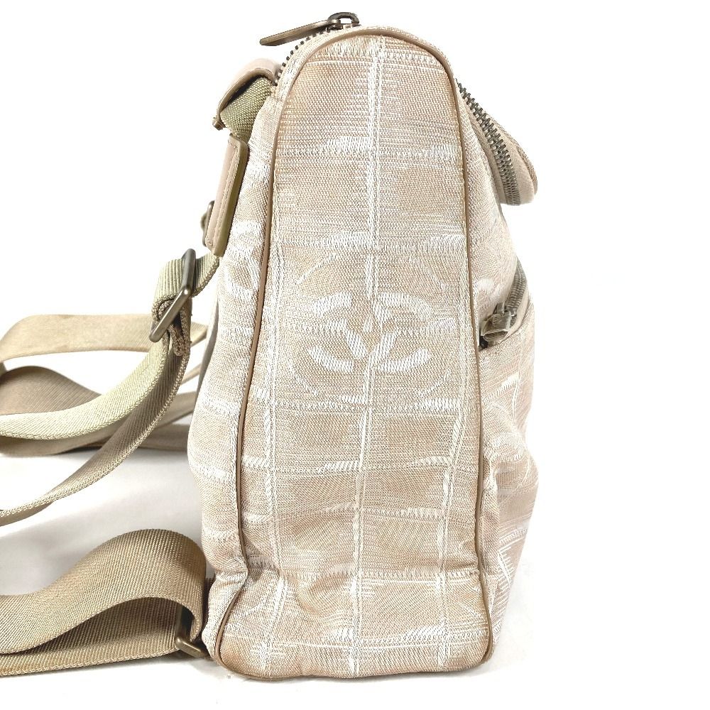 Chanel Backpack CC Logo Nylon Leather Beige — view 4