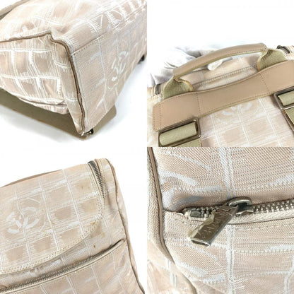 Chanel Backpack CC Logo Nylon Leather Beige — view 7