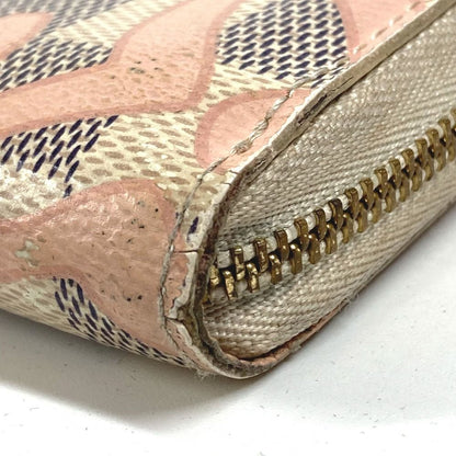 Louis Vuitton Coin Case Zippy Purse Damier Azur Canvas Pink — view 6