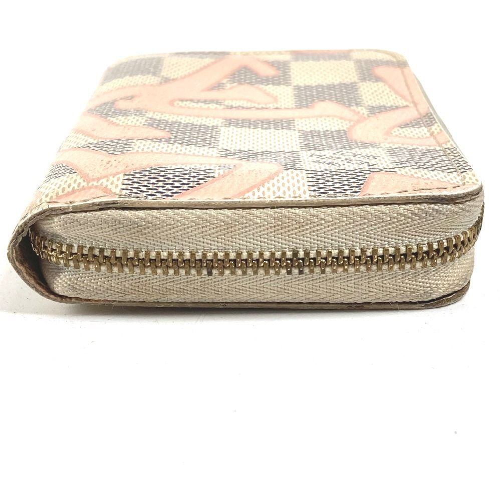 Louis Vuitton Coin Case Zippy Purse Damier Azur Canvas Pink — view 4