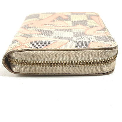 Louis Vuitton Coin Case Zippy Purse Damier Azur Canvas Pink — view 4