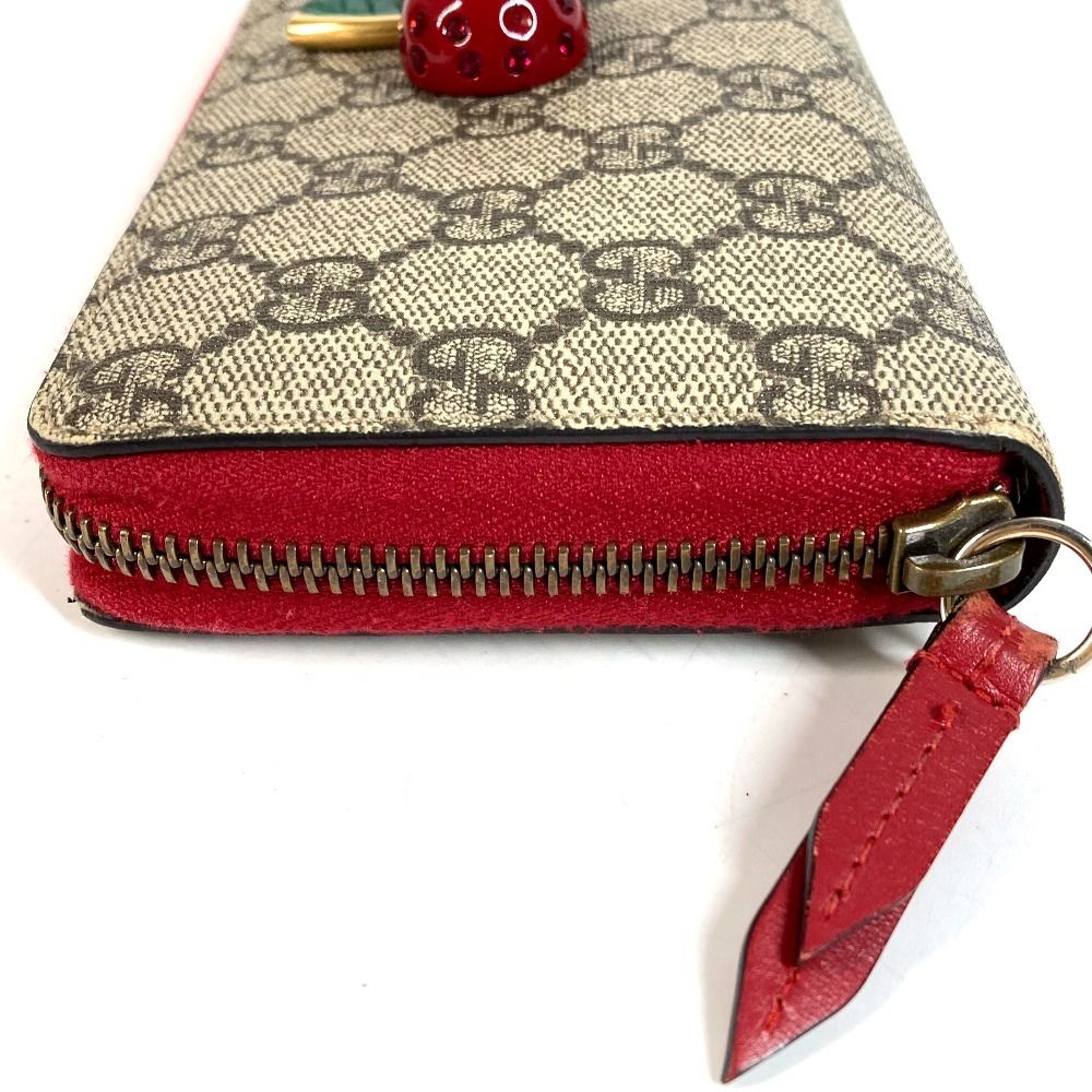 Gucci Wallet GG Logo Cherry Rhinestone Supreme Canvas — view 3