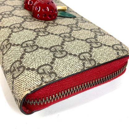Gucci Wallet GG Logo Cherry Rhinestone Supreme Canvas — view 4