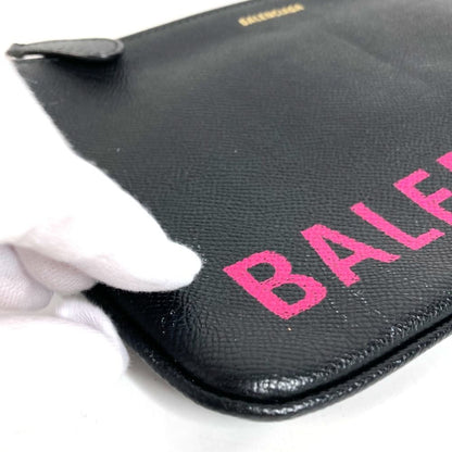 Balenciaga Clutch Logo Bicolor Leather Black — view 7