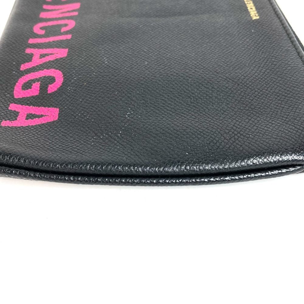 Balenciaga Clutch Logo Bicolor Leather Black — view 3