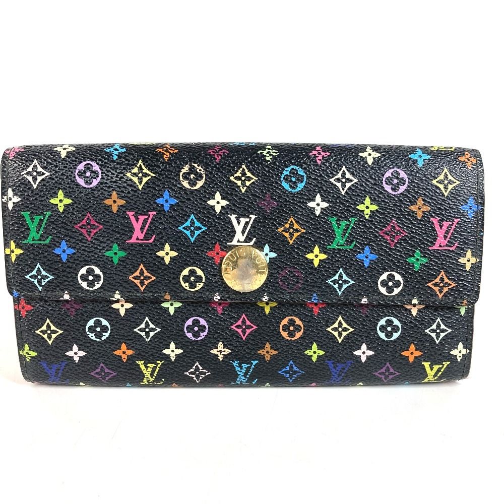 Louis Vuitton Wallet Portefeuille Sarah Monogram Multicolor Canvas Noir Black