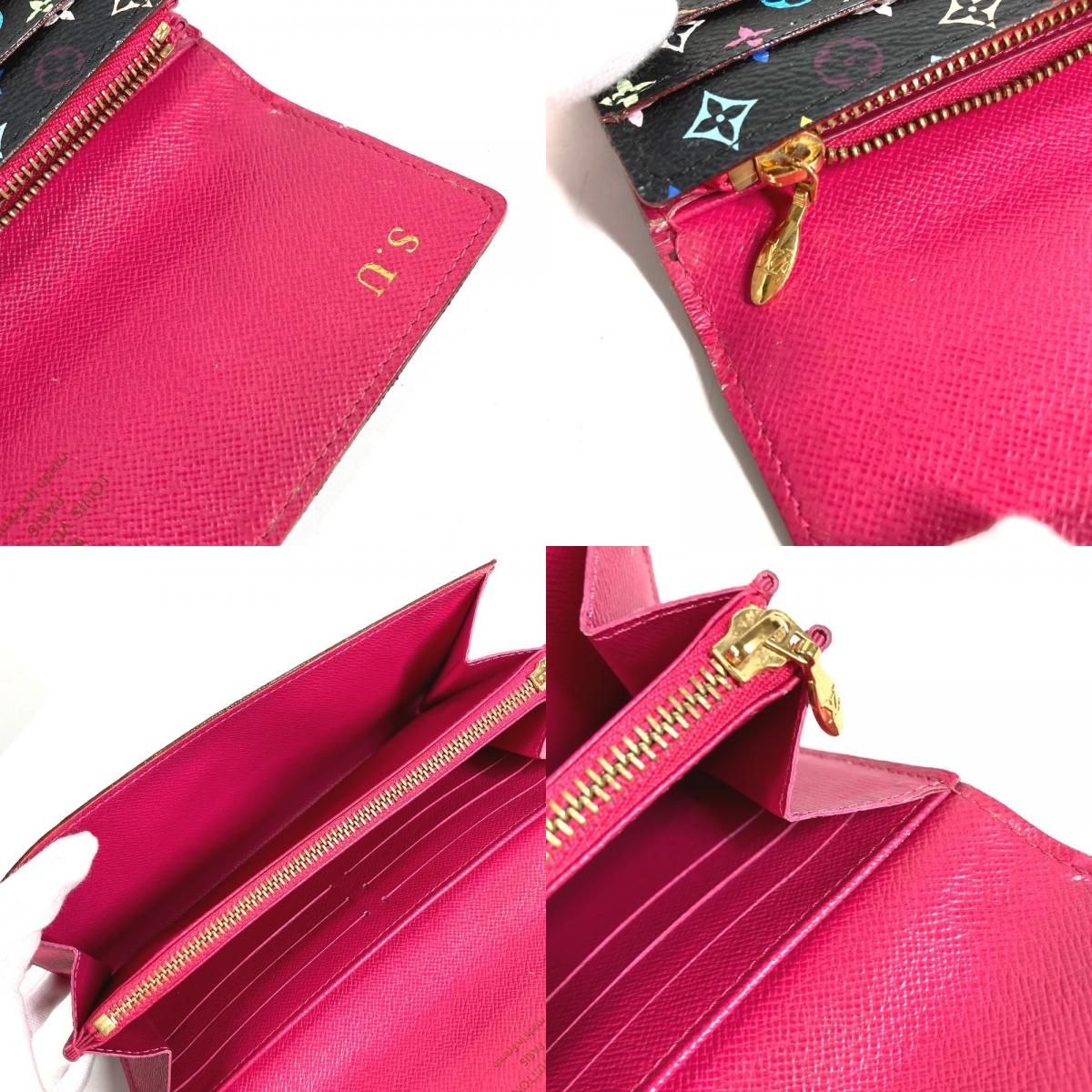 Louis Vuitton Wallet Portefeuille Sarah Monogram Multicolor Canvas Noir Black — view 8