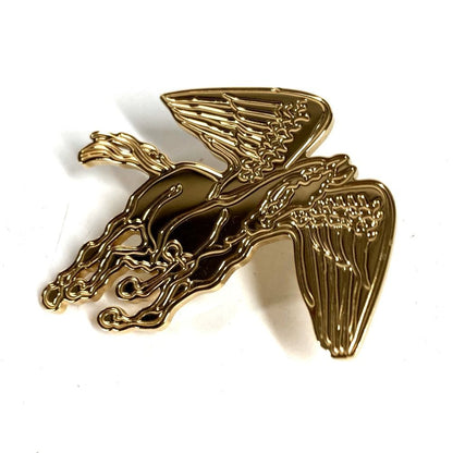 Hermes Scarf Ring Pegase Grave Metal Gold — view 3