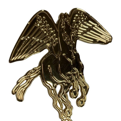 Hermes Scarf Ring Pegase Grave Metal Gold