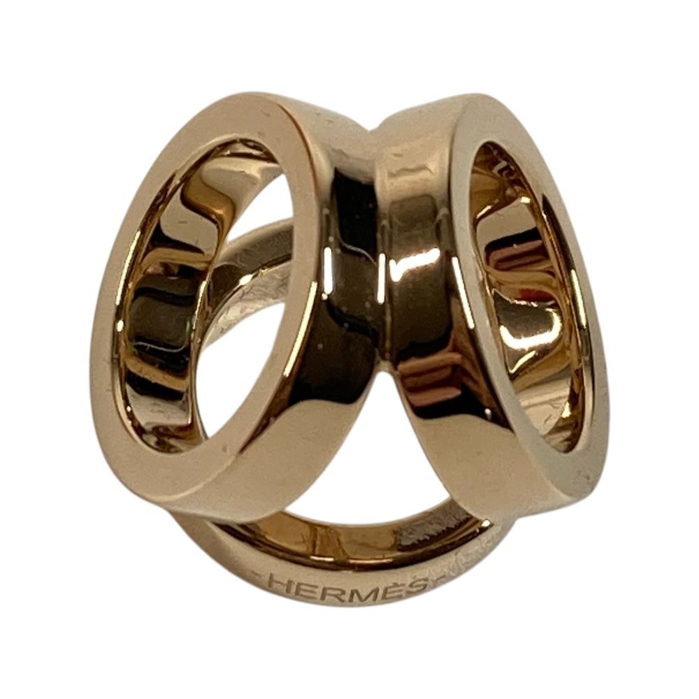 Hermes Scarf Ring Twilly Mini Trio Metal Permanent Brass Gold — view 2