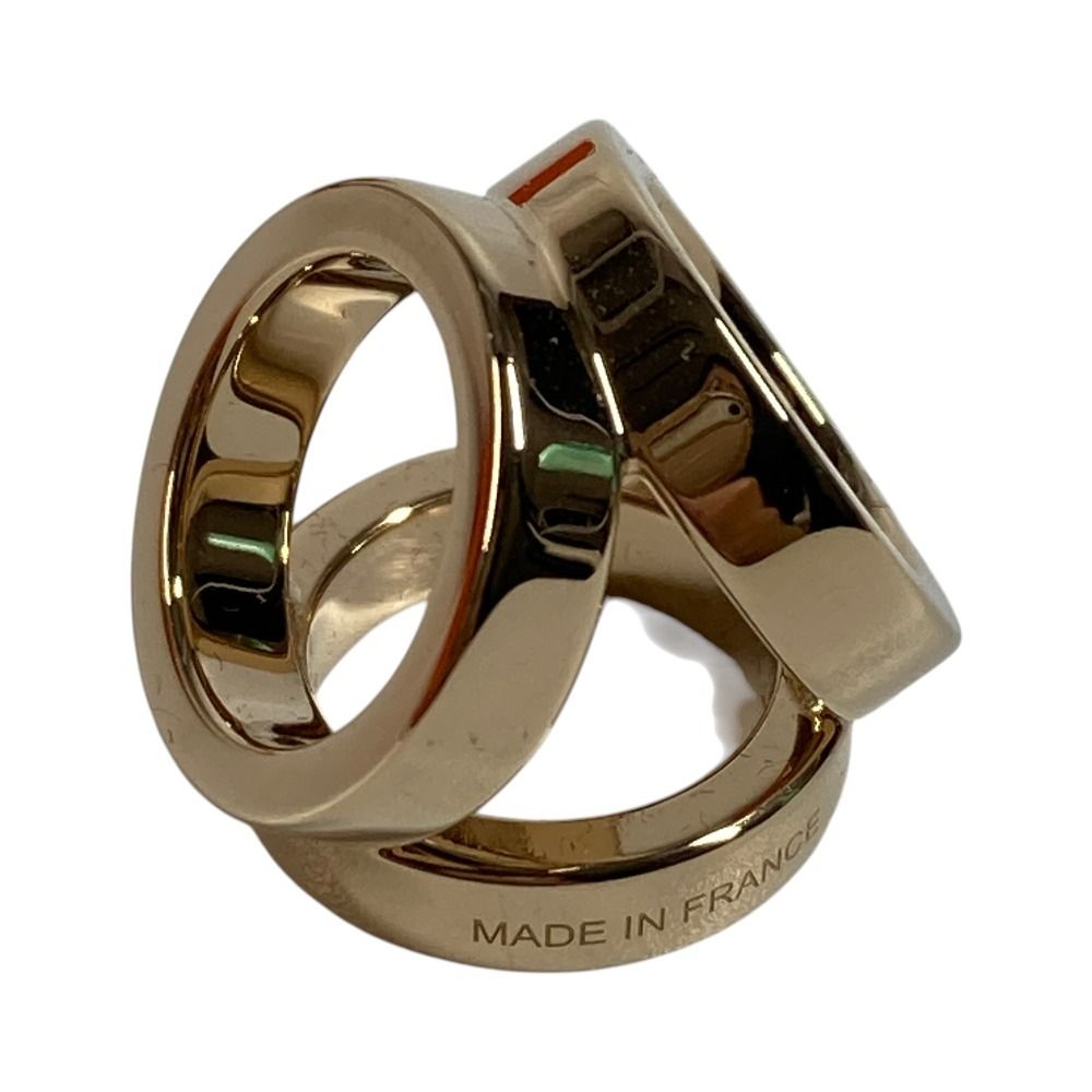 Hermes Scarf Ring Twilly Mini Trio Metal Permanent Brass Gold — view 4