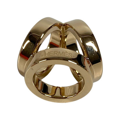 Hermes Scarf Ring Twilly Mini Trio Metal Permanent Brass Gold — view 6