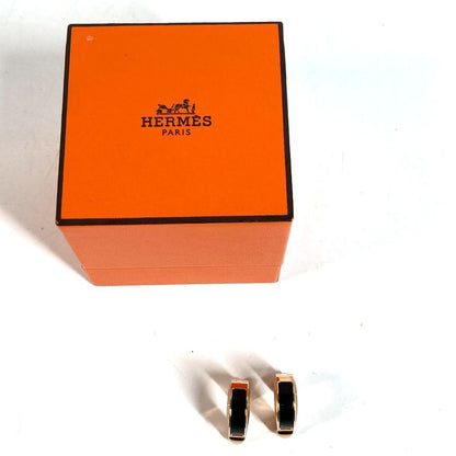 Hermes Earrings Joquette PM Golden Rose Black — view 7