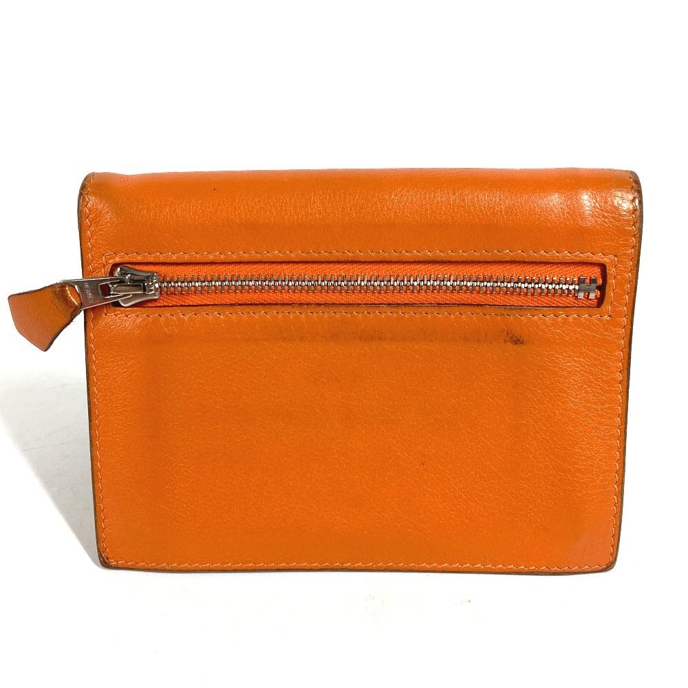 Hermes Bifold Wallet Zip Zack Swift Orange