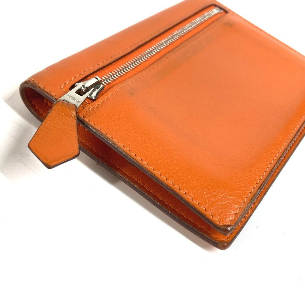 Hermes Bifold Wallet Zip Zack Swift Orange — view 3