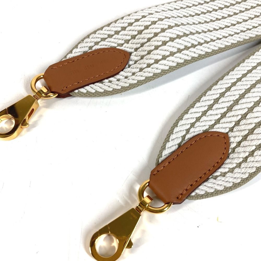 Hermes Shoulder Strap Bandouliere Sangle Cordage Leather Canvas Barriere Grand — view 3