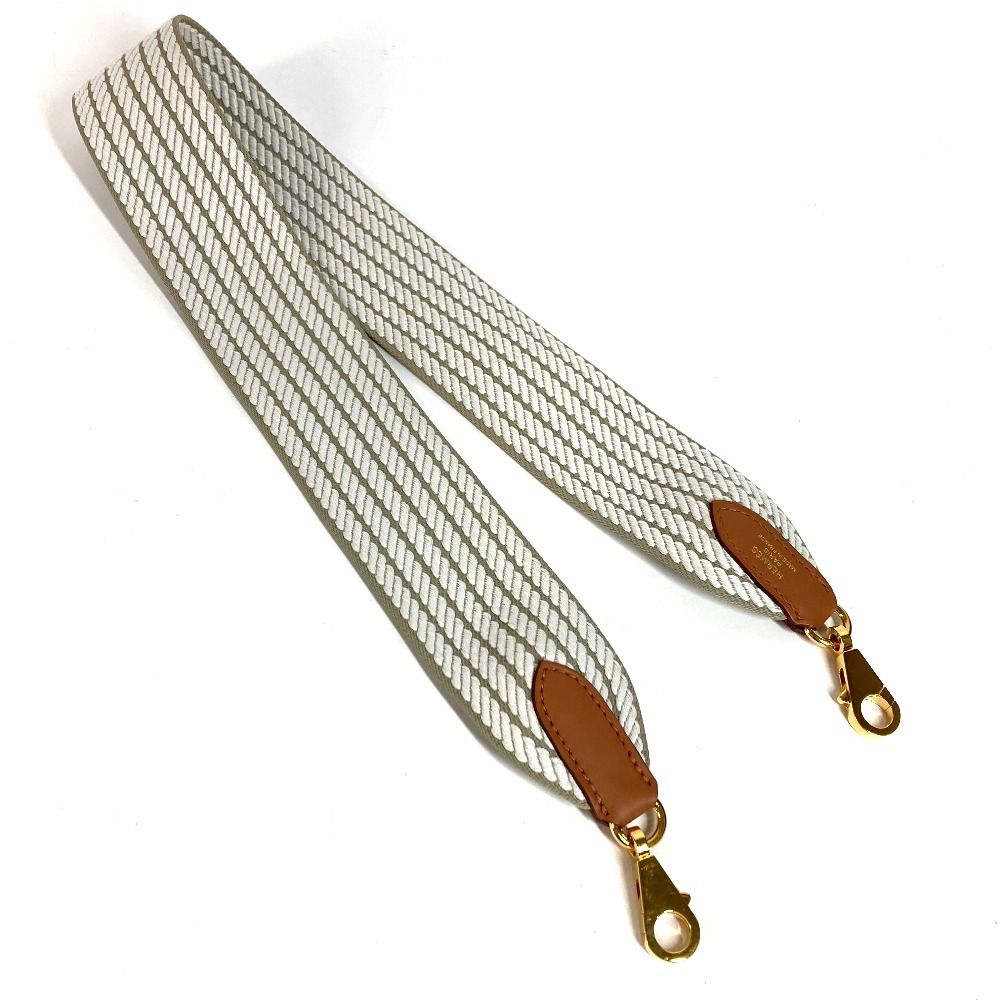 Hermes Shoulder Strap Bandouliere Sangle Cordage Leather Canvas Barriere Grand — view 2