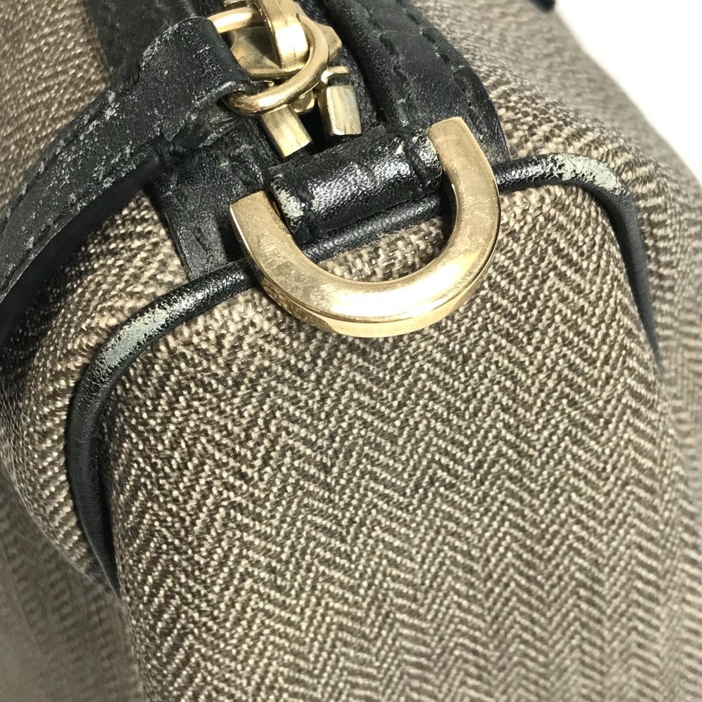 Bvlgari Shoulder Bag Sbulgari Logo Leather Gray — view 4