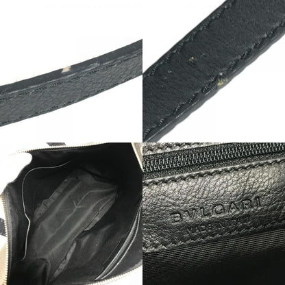 Bvlgari Shoulder Bag Sbulgari Logo Leather Gray — view 7