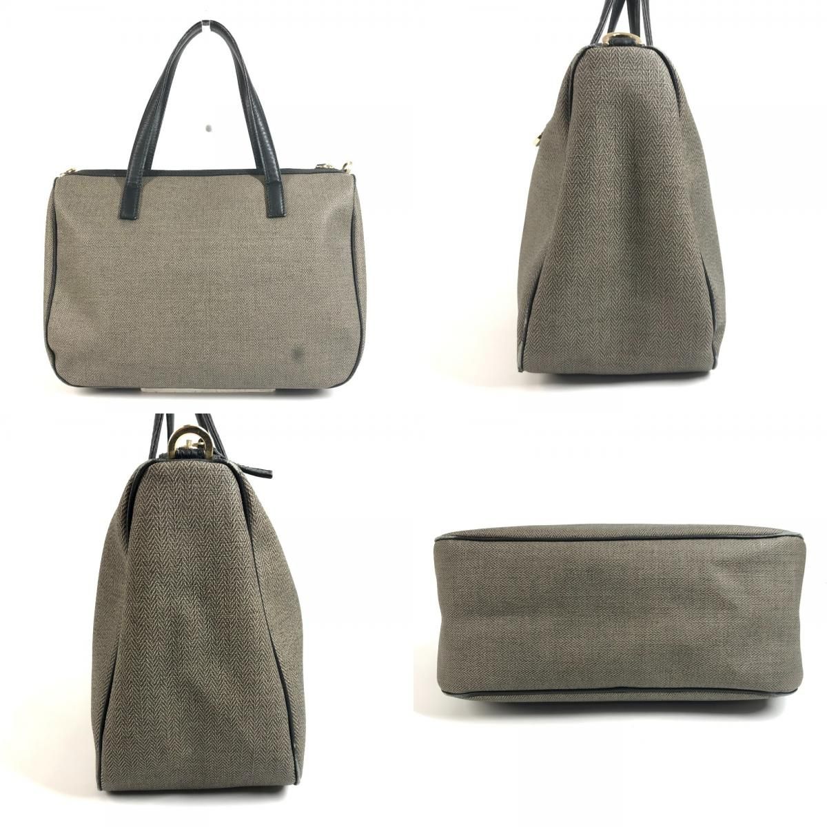 Bvlgari Shoulder Bag Sbulgari Logo Leather Gray — view 8