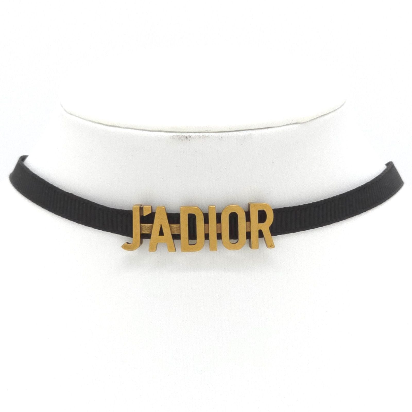 Dior J'adior Logo Choker Necklace 29 35.5 cm Gold