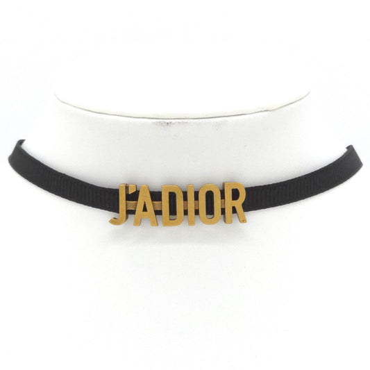 Dior J'adior Logo Choker Necklace 29 35.5 cm Gold