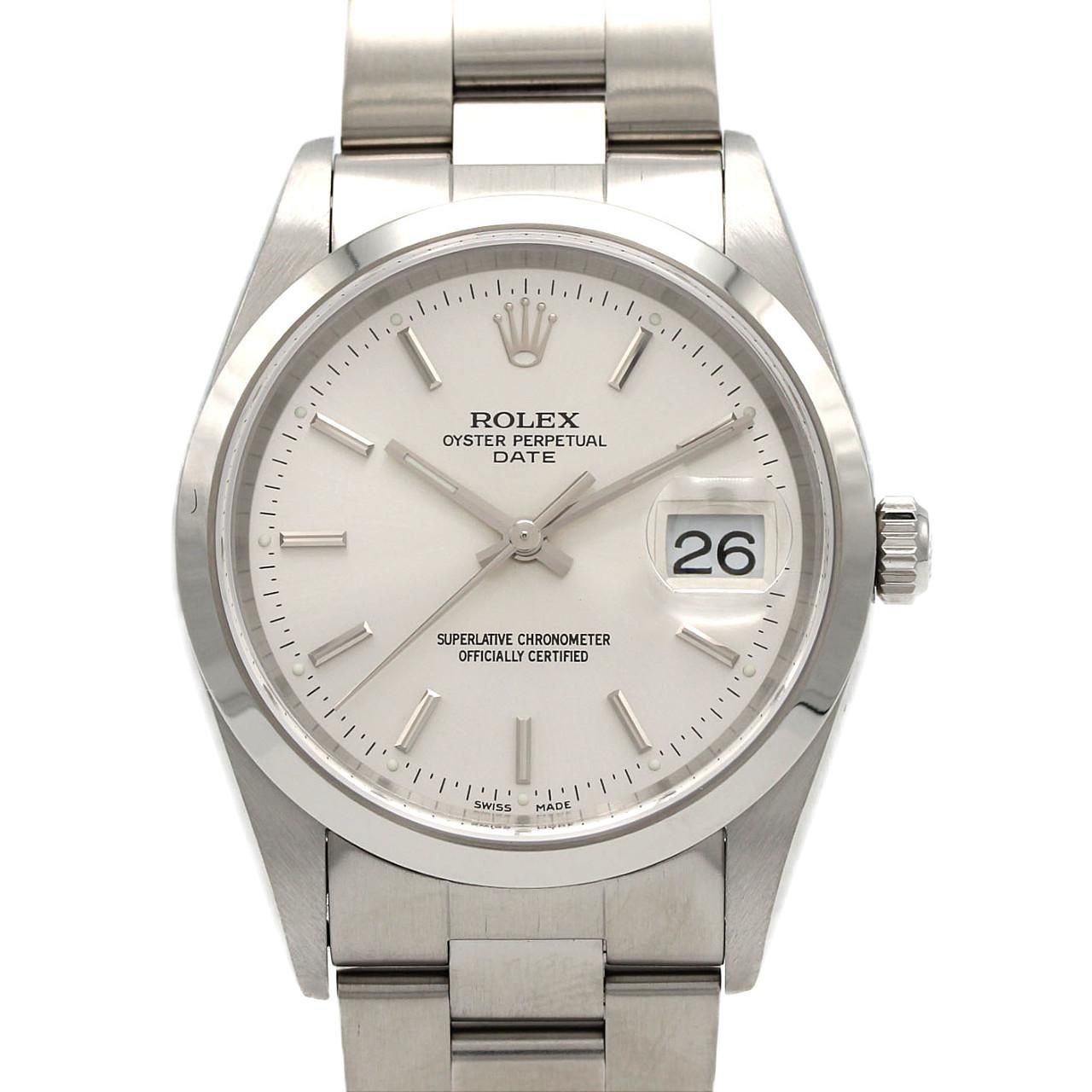 Rolex Oyster Perpetual Date SS Automatic Winding P Number Watch
