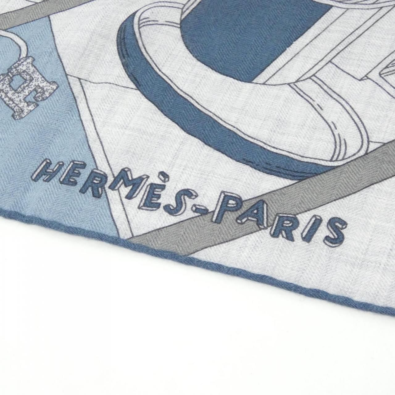Hermes Caree Scarf Gray — view 2