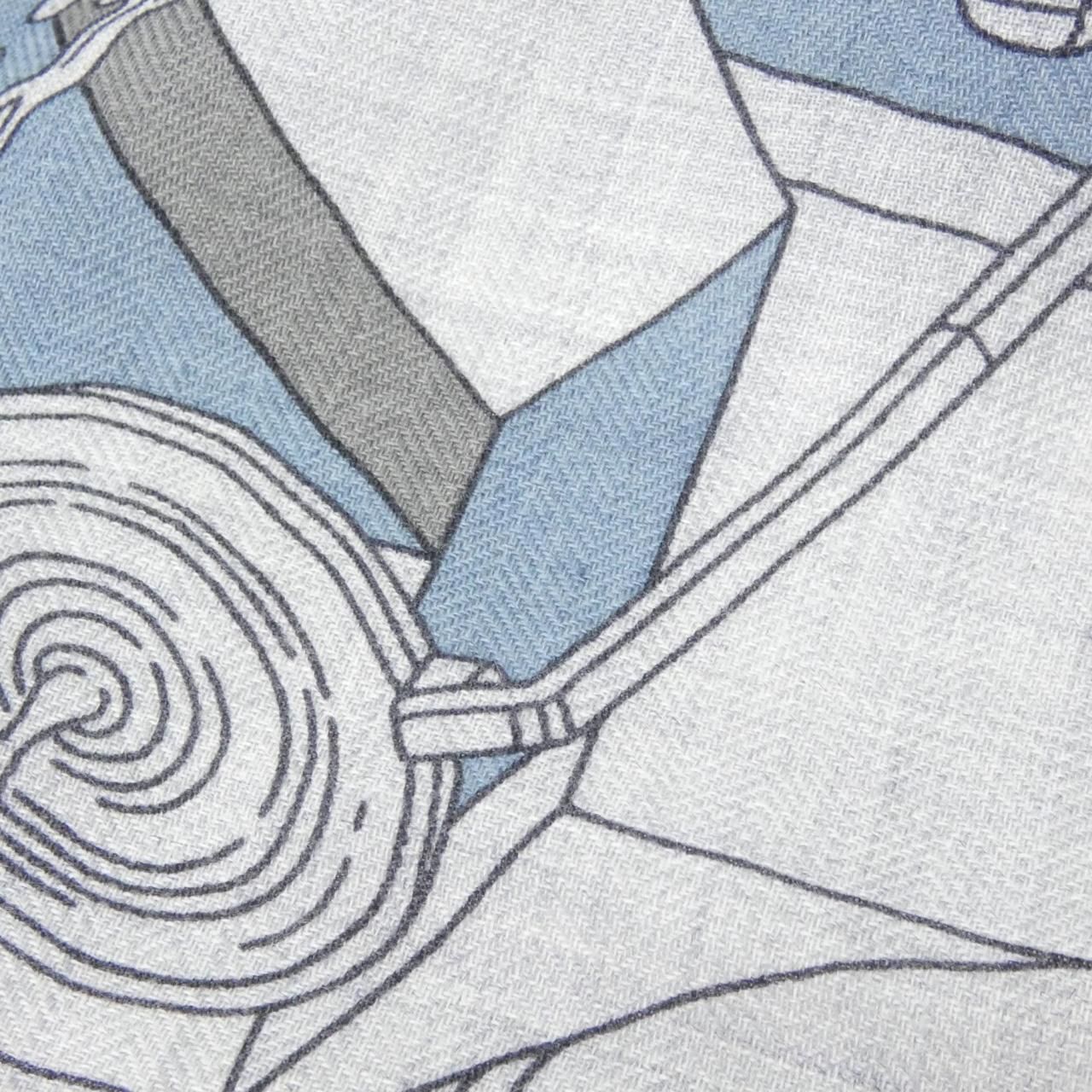 Hermes Caree Scarf Gray — view 3