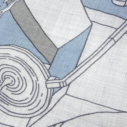 Hermes Caree Scarf Gray — view 3