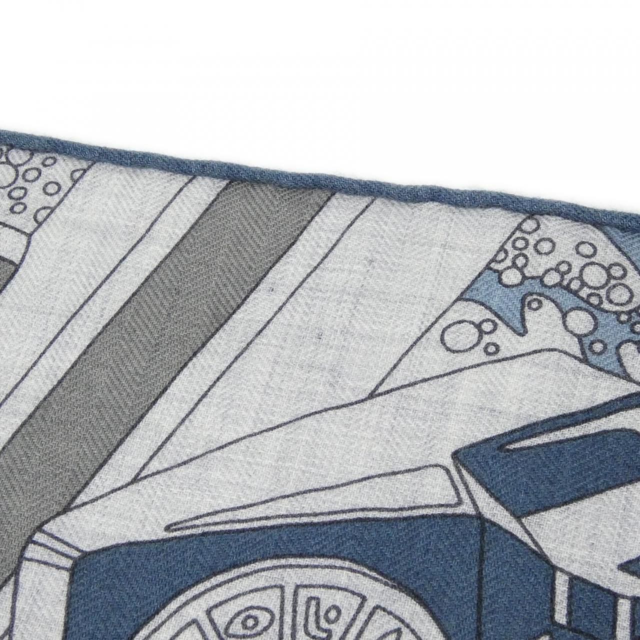 Hermes Caree Scarf Gray — view 4