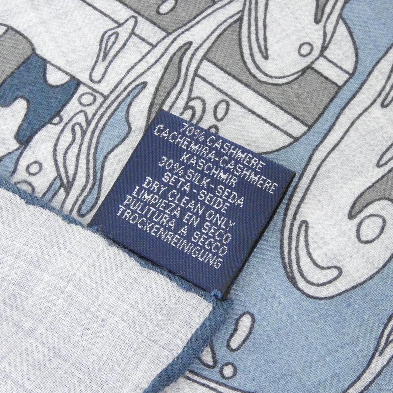 Hermes Caree Scarf Gray — view 5