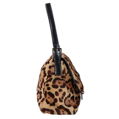 Fendi Leather Calf Hair Leopard Mamma Bucket — view 4