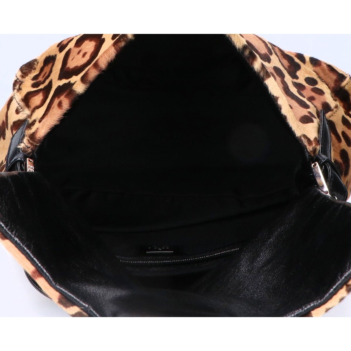 Fendi Leather Calf Hair Leopard Mamma Bucket — view 6