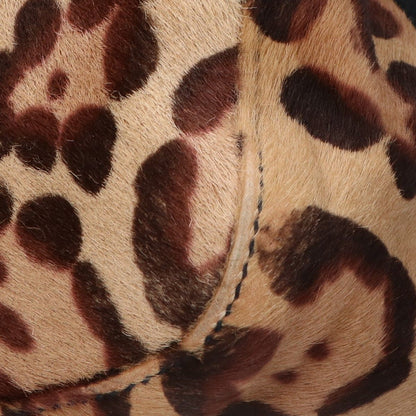 Fendi Leather Calf Hair Leopard Mamma Bucket — view 8