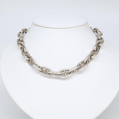 Hermes Vintage Cursive Chaine D'ancre GM 29 Links Necklace — view 8