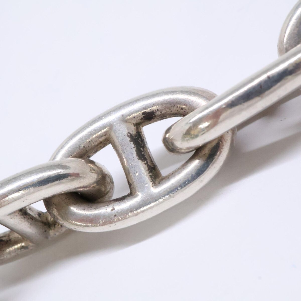 Hermes Vintage Cursive Chaine D'ancre GM 29 Links Necklace — view 7