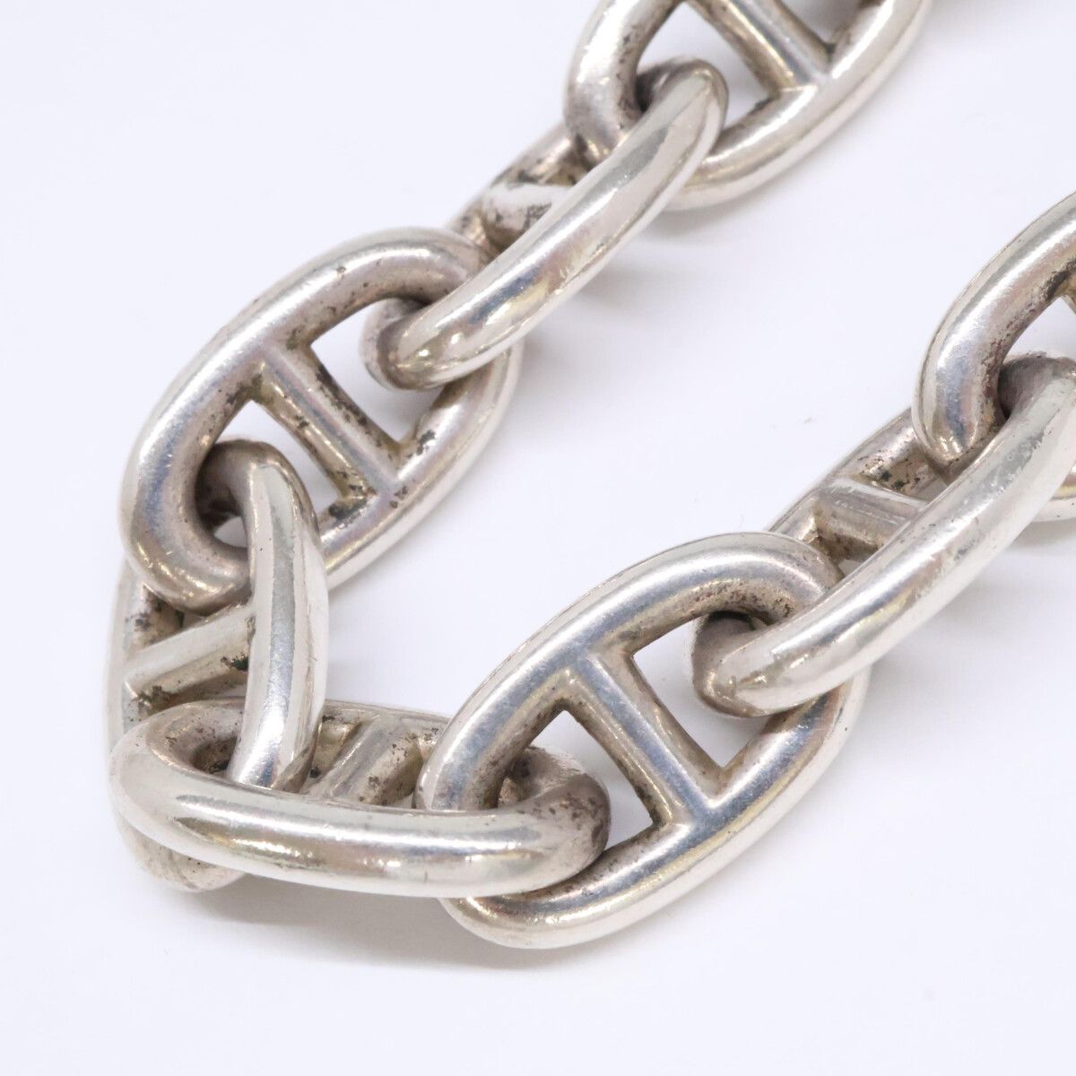 Hermes Vintage Cursive Chaine D'ancre GM 29 Links Necklace — view 2