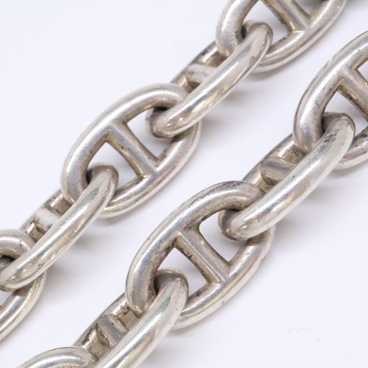 Hermes Vintage Cursive Chaine D'ancre GM 29 Links Necklace — view 3