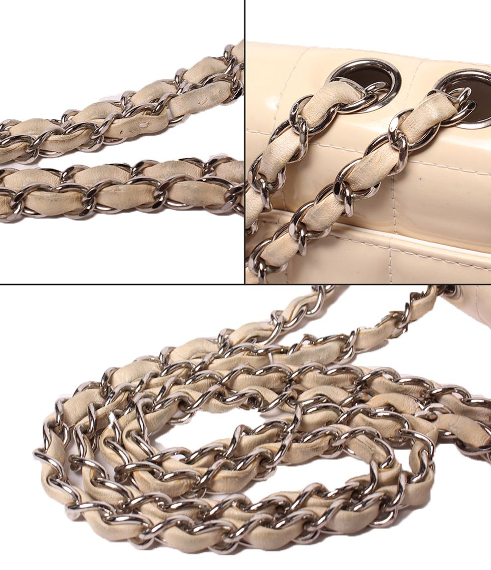 Chanel Chain Shoulder Bag Double Silver Chocolate — view 9