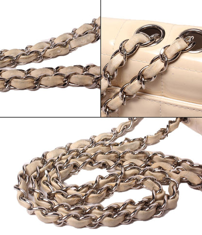 Chanel Chain Shoulder Bag Double Silver Chocolate — view 9