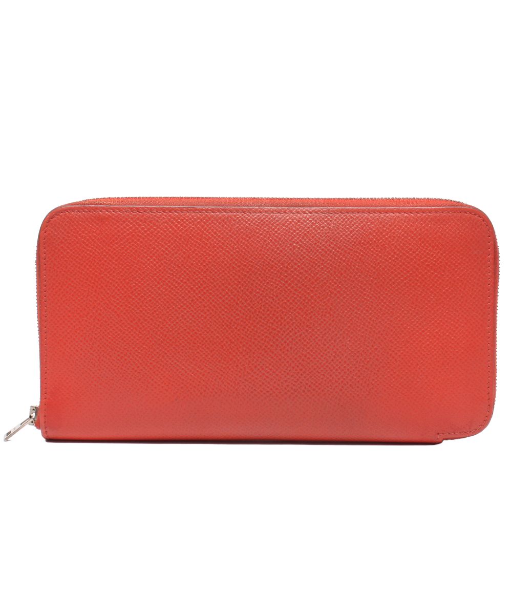 Hermes Zip Around Wallet Silver Azap Long Silk in