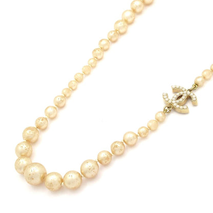 Chanel Necklace CC Logo White Gold
