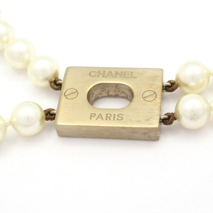 Chanel Necklace CC Logo White Gold — view 6