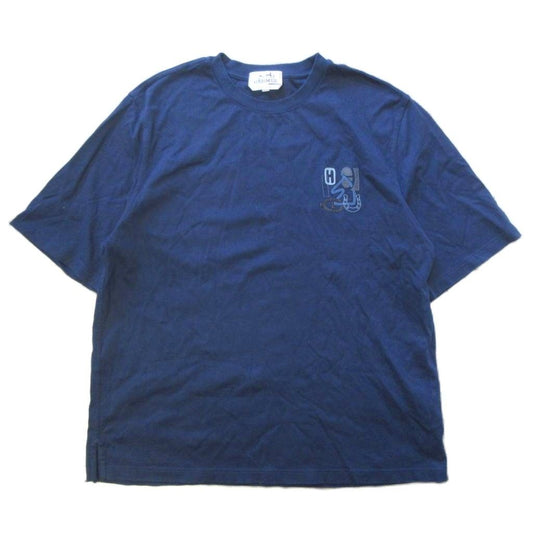 Hermes Puzzle T-Shirt Leather Patch Mini Navy
