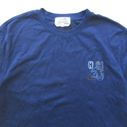 Hermes Puzzle T-Shirt Leather Patch Mini Navy — view 3