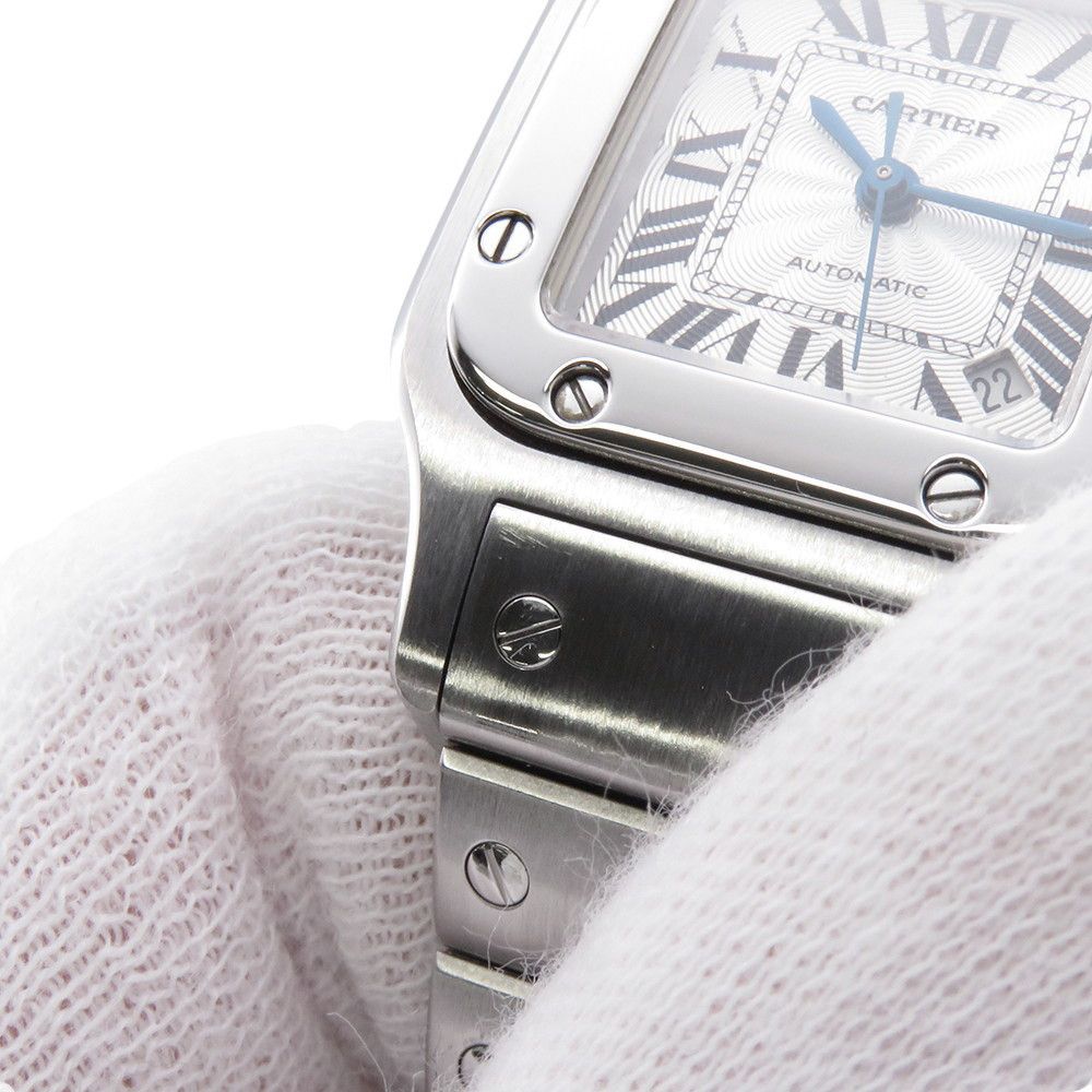 Cartier Santos Galbe SM Watch Silver Dial — view 8